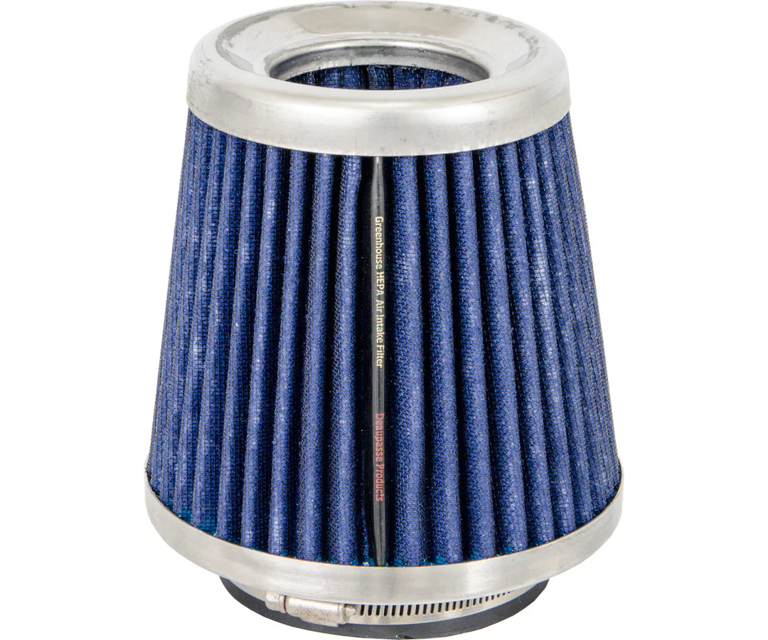Metal Casing with blue pleated filter