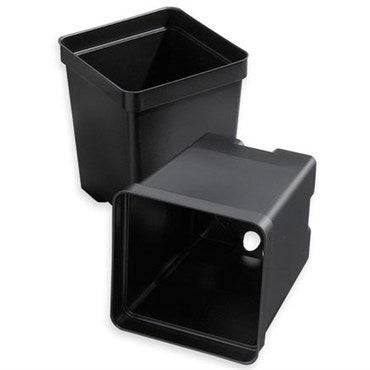 T.O. Plastics Square Pot Black 4.5" Deep CASE 500/Cs