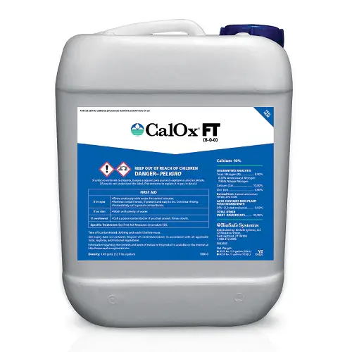 Biosafe CalOx FT 8-0-0  Mobalized Calcium 2.5 Gallon