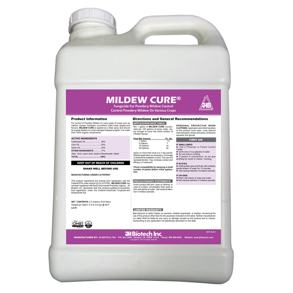 JH Biotech Mildew Cure 2.5 Gallon - OMRI Listed
