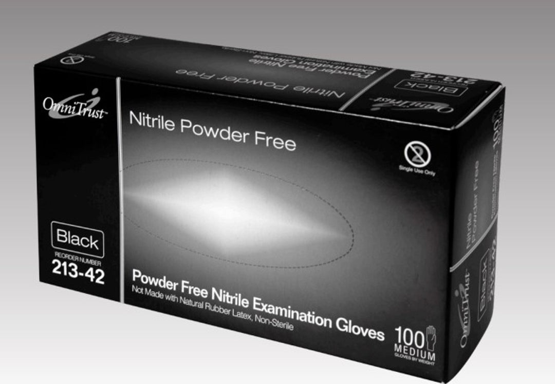 OmniTrust #213 Series Black Nitrile Powder Free Gloves