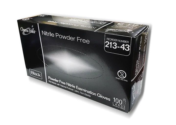 OmniTrust #213 Series Black Nitrile Powder Free Gloves