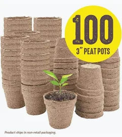 Jiffy Pots 3" Round - 100 Pack
