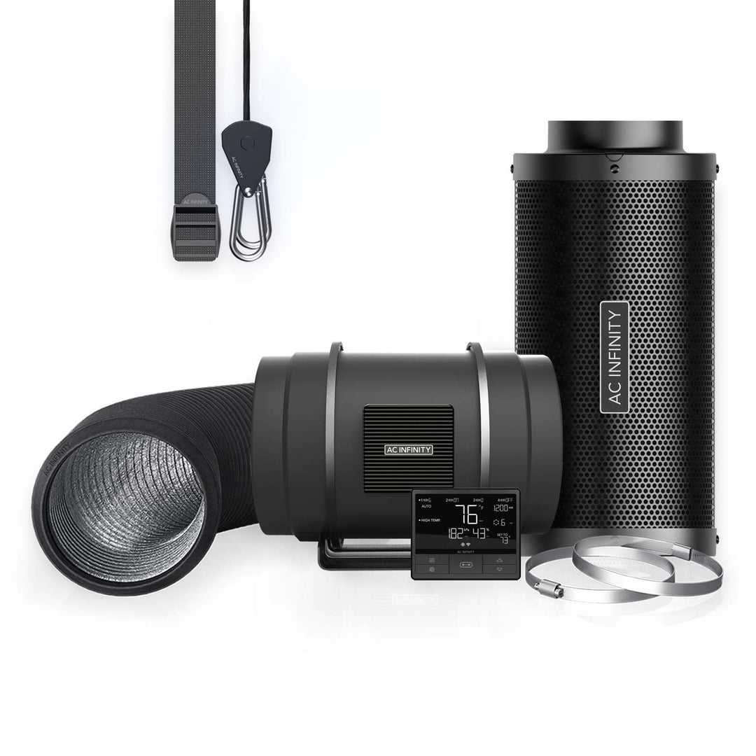 AC Infinity Air Filtration Kit  8",  with Climate Controller, Upgraded Inline Fan, Carbon Filter
