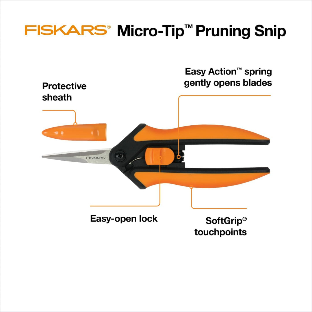 Fiskars Mico-Tip Stainless Steel Pruning Snips