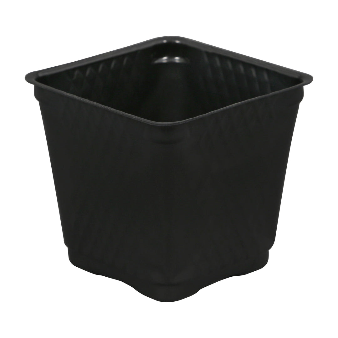 Gro Pro Economy Black Square Plastic Pot 3.5" CASE 1375/Cs