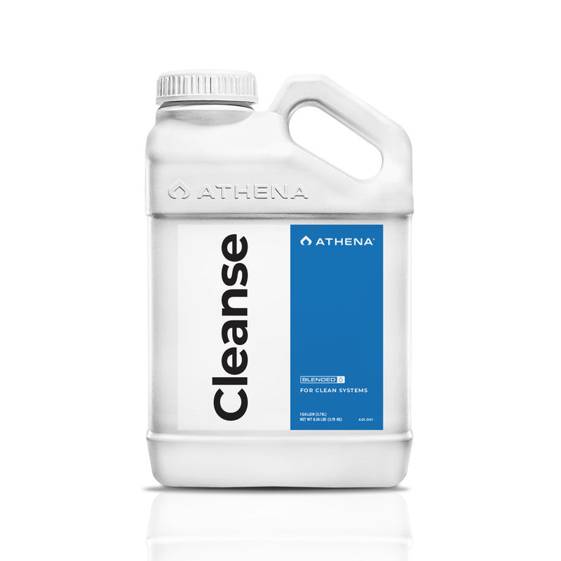White plastic gallon container with blue accent and black lettering