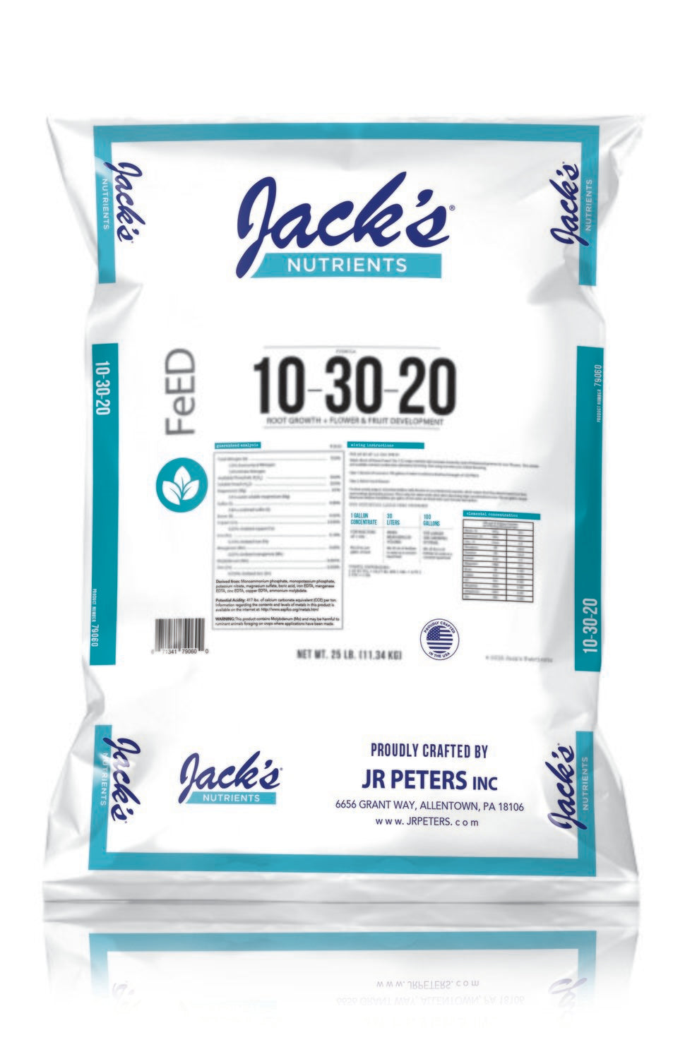 JACKS Nutrients 10-30-20 Bloom 25lb