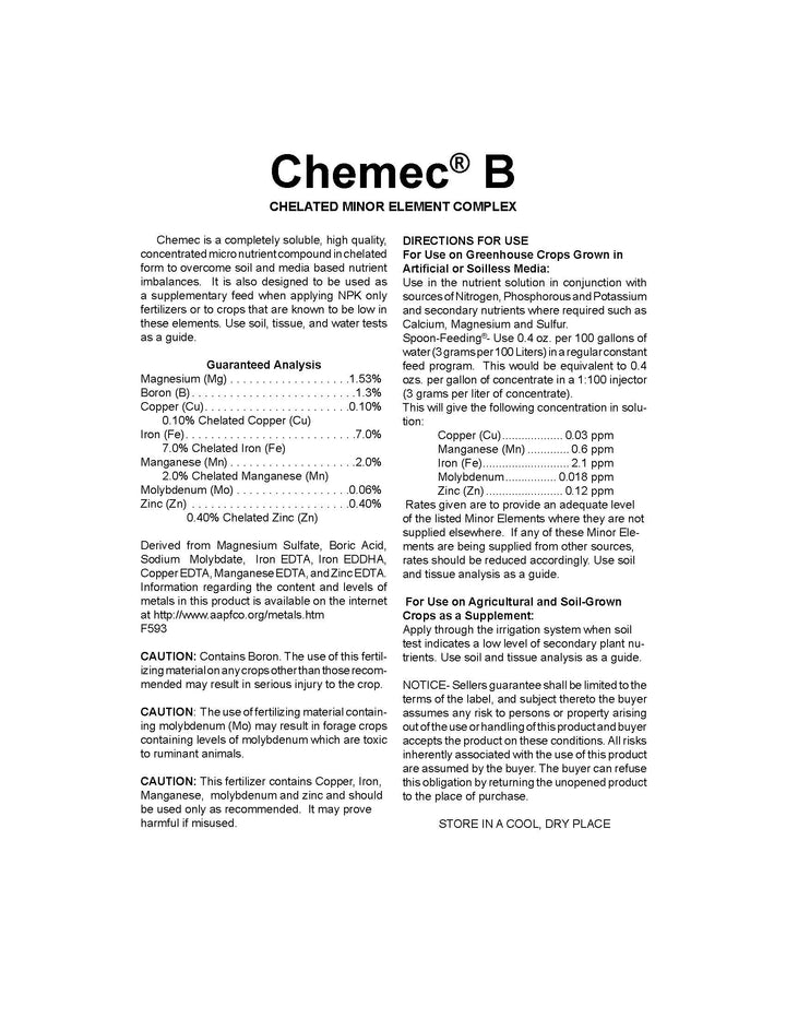 Plant Marvel Chemec B 25lb