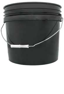 Hydrofarm Black Plastic Bucket 3.5 Gallon