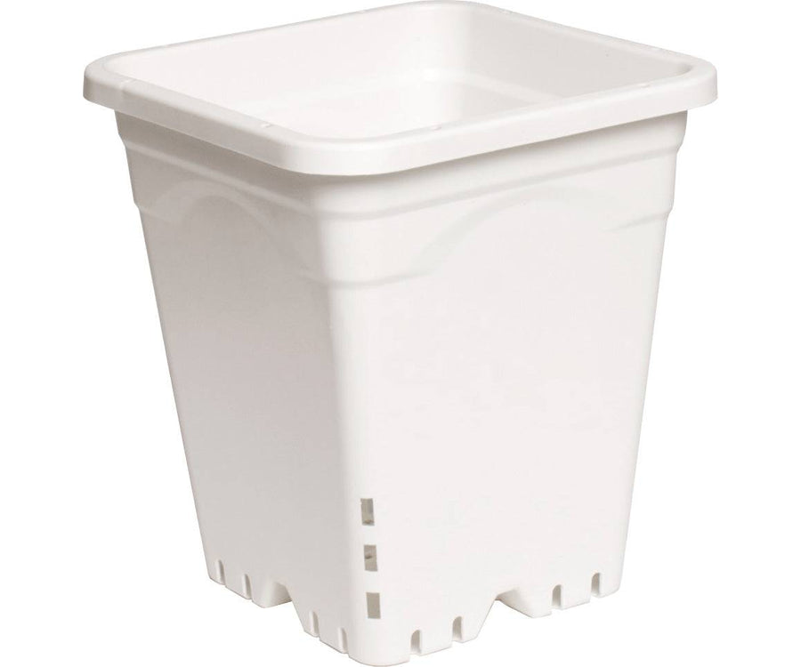 10 inch square plastic plant pots Active Aqua 9"x9" Square White Pot, 10" Tall, Pack of 24