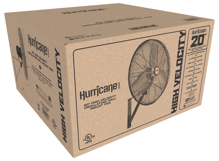 Hurricane PRO Commercial  Oscilating Wall Mount Fan