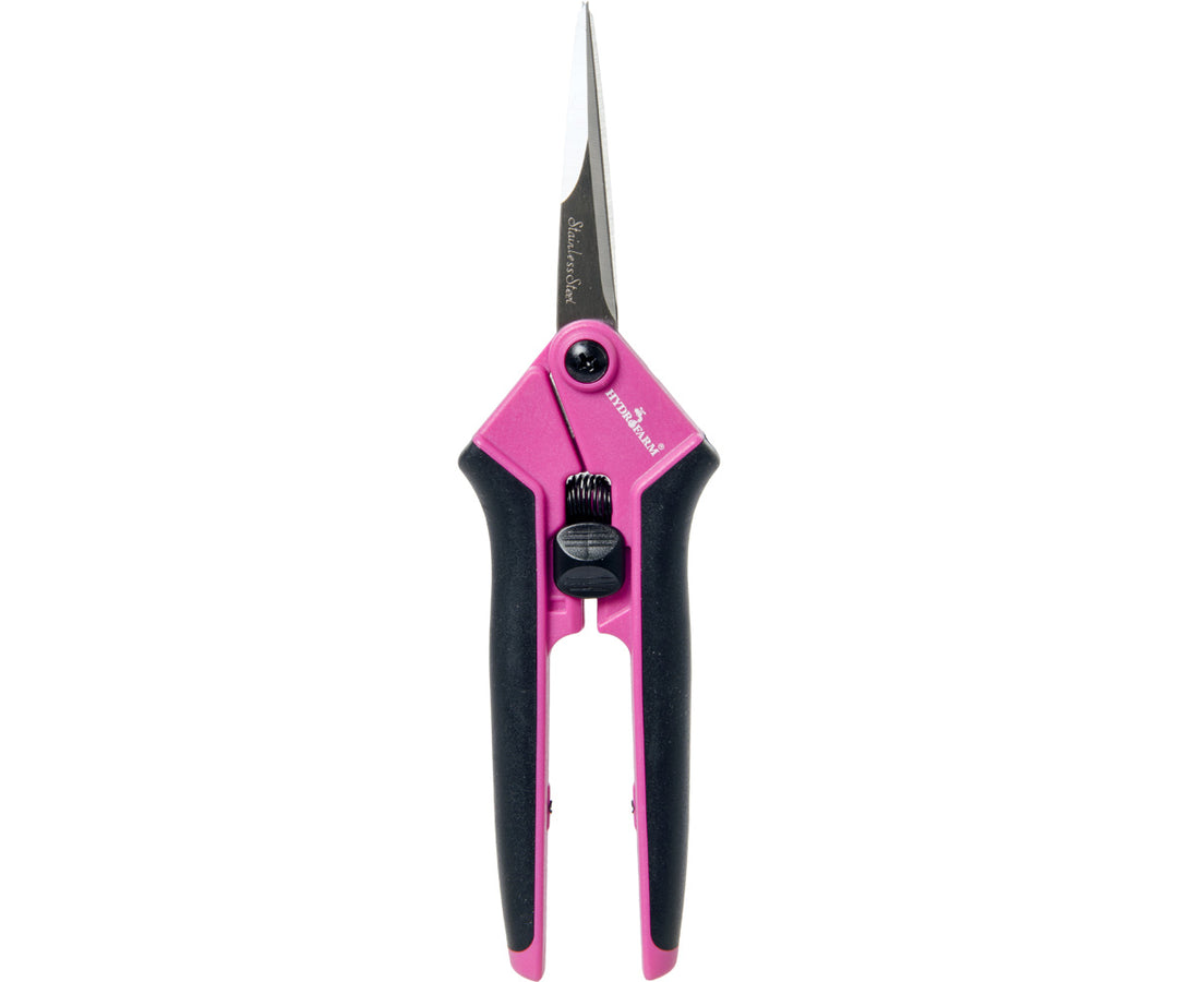 Lightweight pink precision pruner for gardening