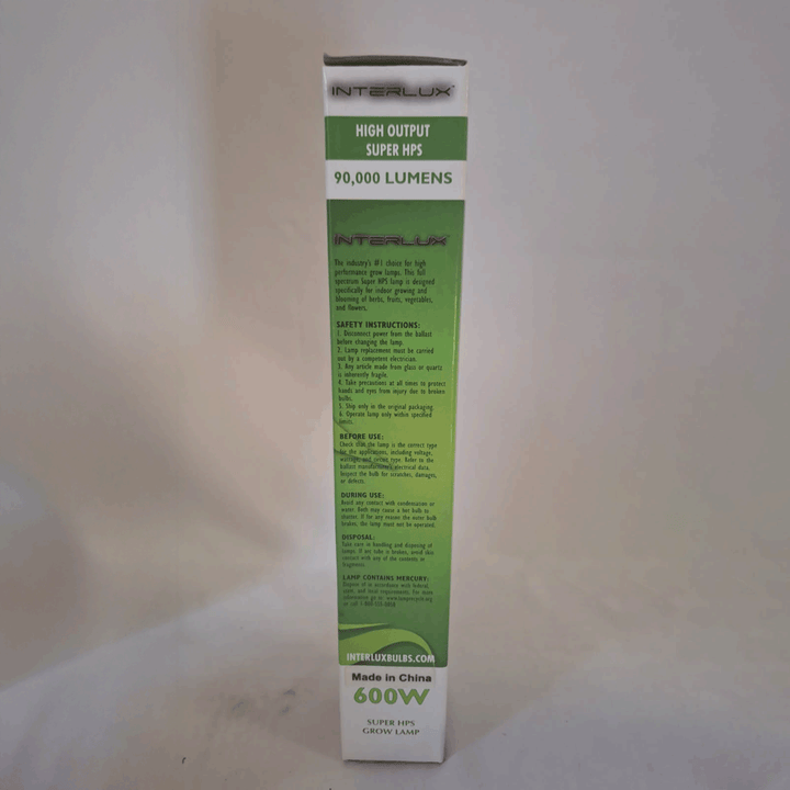 InterLux Super HPS Grow Lamp 600W