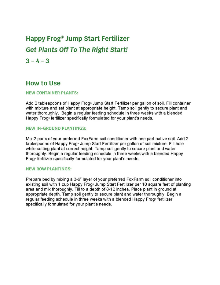 Happy Frog Jumpstart 4lb