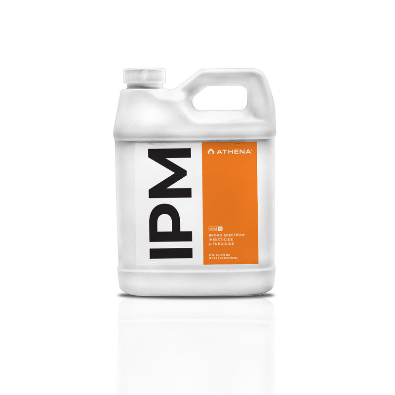 White plastic gallon container with orange accent and large black lettering