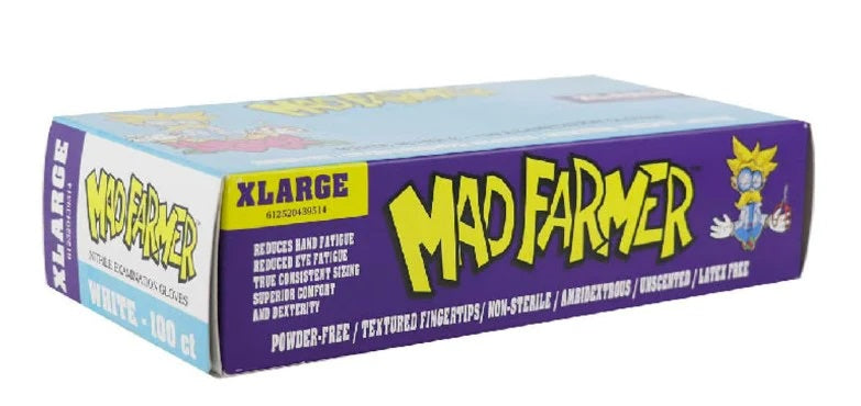 Mad Farmer White Nitrile Horticulture Gloves XL