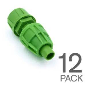 FloraFlex Micro Drip 16-17mm Pipe Fitting | 3/4" Male Adaptor w/Cap Combo 12-Pack