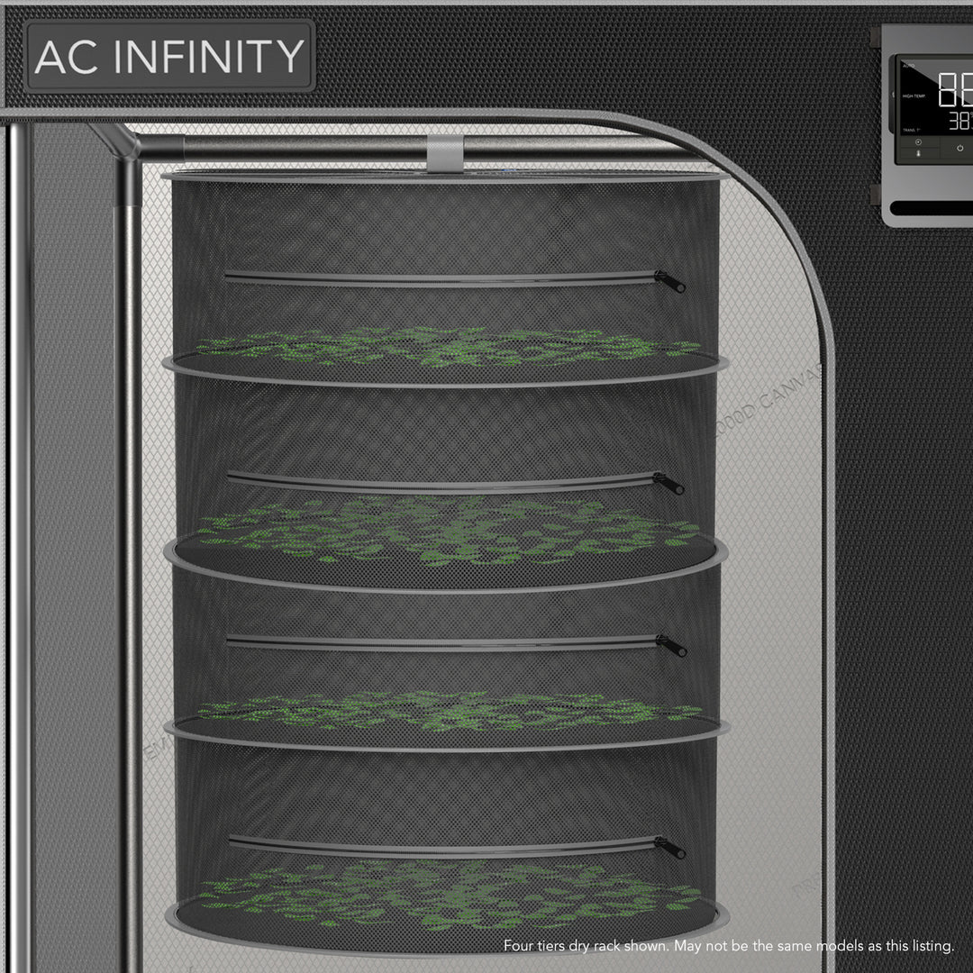 AC Infinity Hanging Herb Drying Rack, Four Tiers 24"