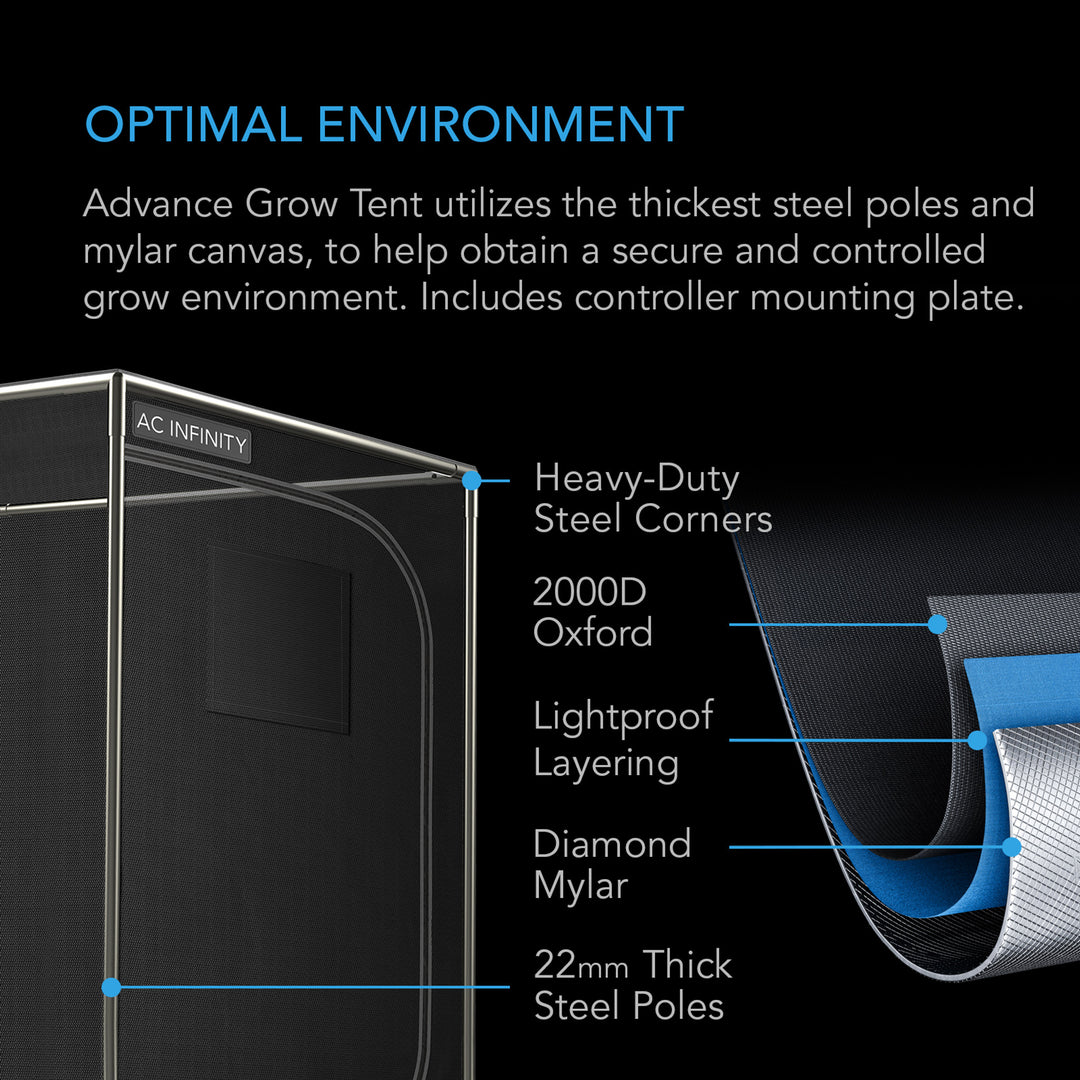 AC Infinity Advance Grow Tent System 4 X 4, 4-Plant Kit, WiFi-Integrated Controls to Automate Ventilation, Circulation, Full Spectrum LED Grow Light