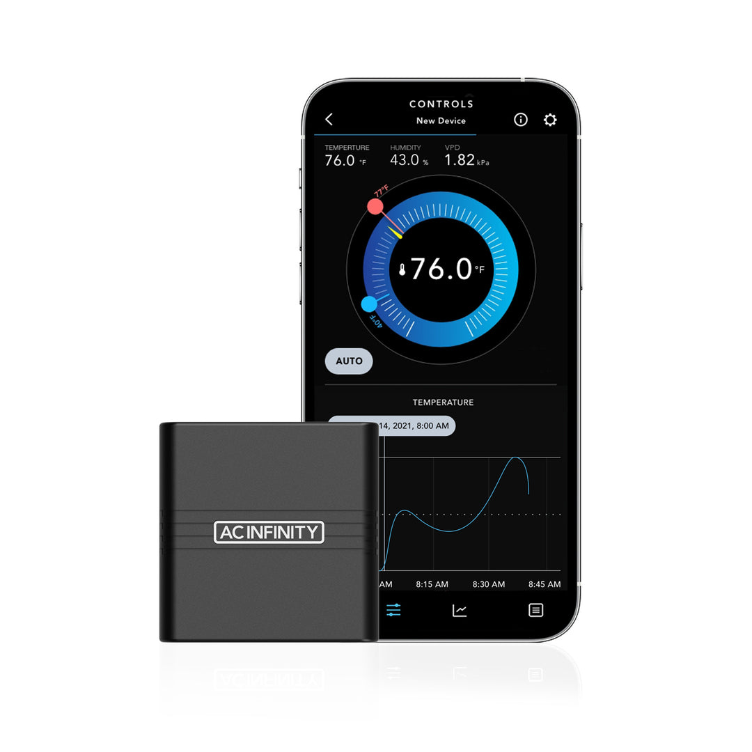 AC Infinity Mini Smart Thermo-Hygrometer with Data App, Integrated Sensor Probe
