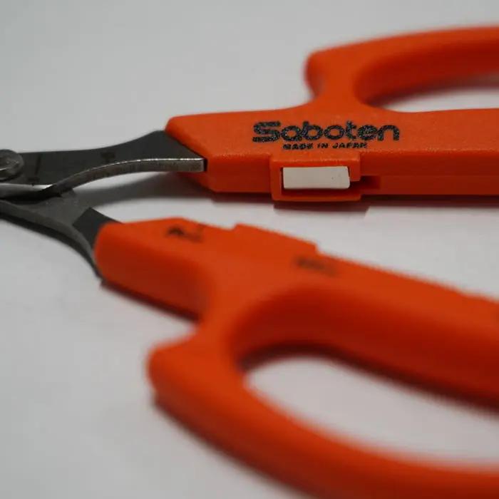 Saboten Stainless Steel Curved Blade Automantic Trimming Scissors - Orange (PT-20)