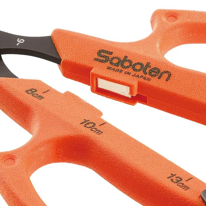 Saboten Stainless Steel Curved Blade Automantic Trimming Scissors - Orange (PT-20)