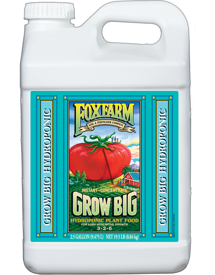 FoxFarm Grow Big Hydro Liquid Concentrate 2.5 gallon jug