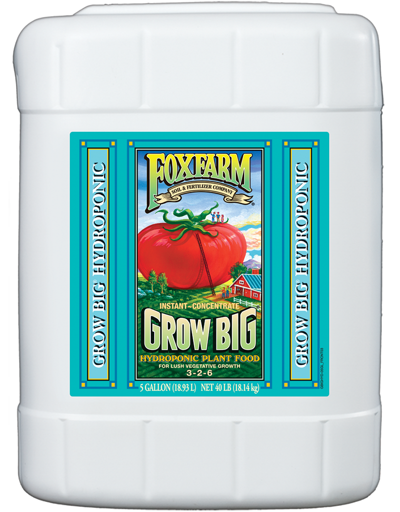 FoxFarm Grow Big Hydro Liquid Concentrate 5 gallon container