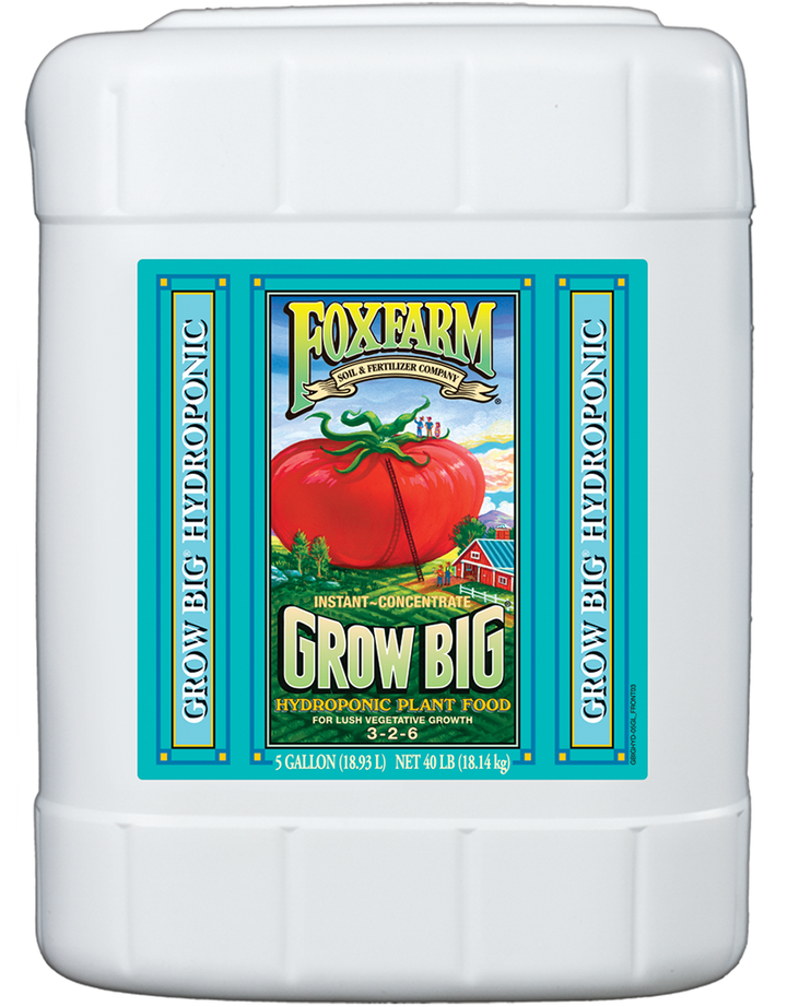 FoxFarm Grow Big Hydro Liquid Concentrate 5 gallon container