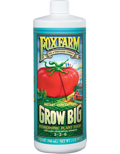 FoxFarm Grow Big Hydro Liquid Concentrate 1 quart bottle