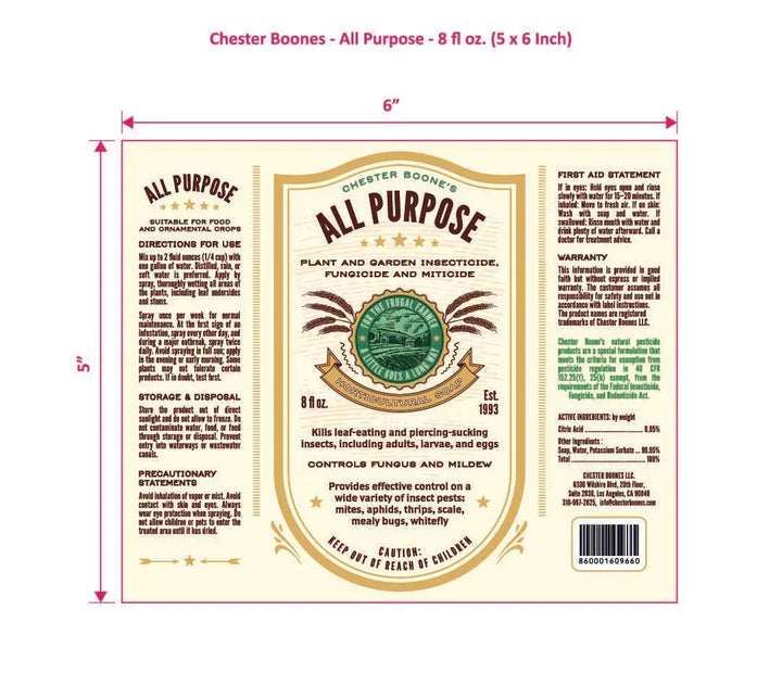Chester Boone's All Purpose Insecticide / Fungicide / Miticide 8oz