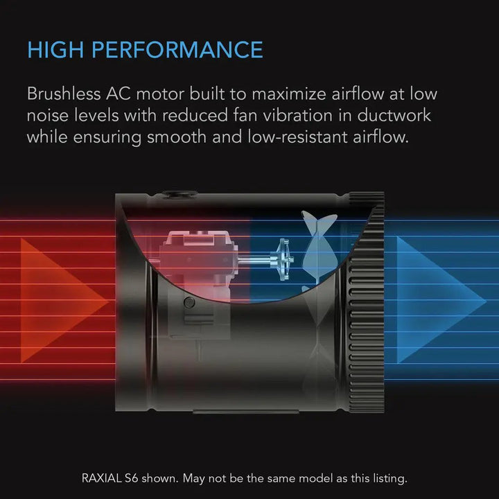 AC Infinity RAXIAL S8 Inline Booster Duct Fan 8" with Speed Controller
