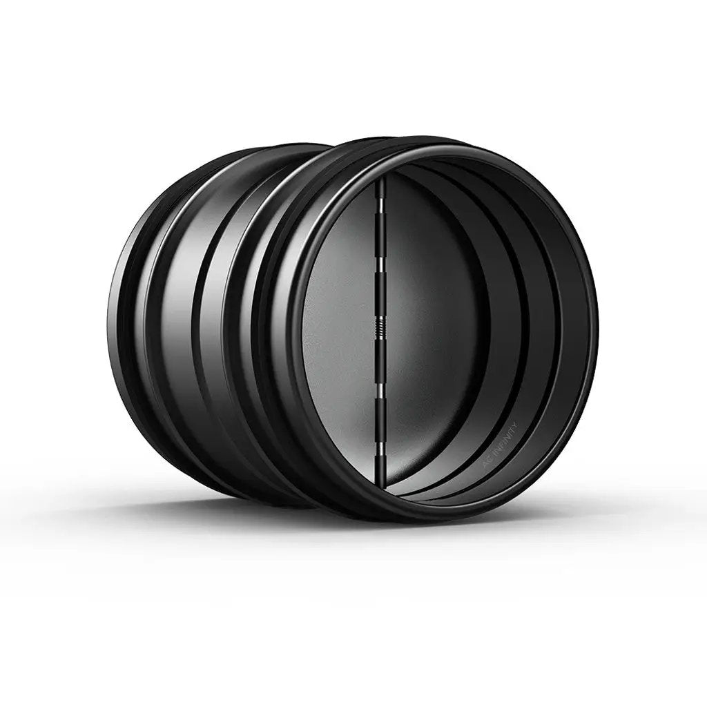 AC Infinity Backdraft Damper Ducting Insert, 6 inch - Black Galvanized Steel