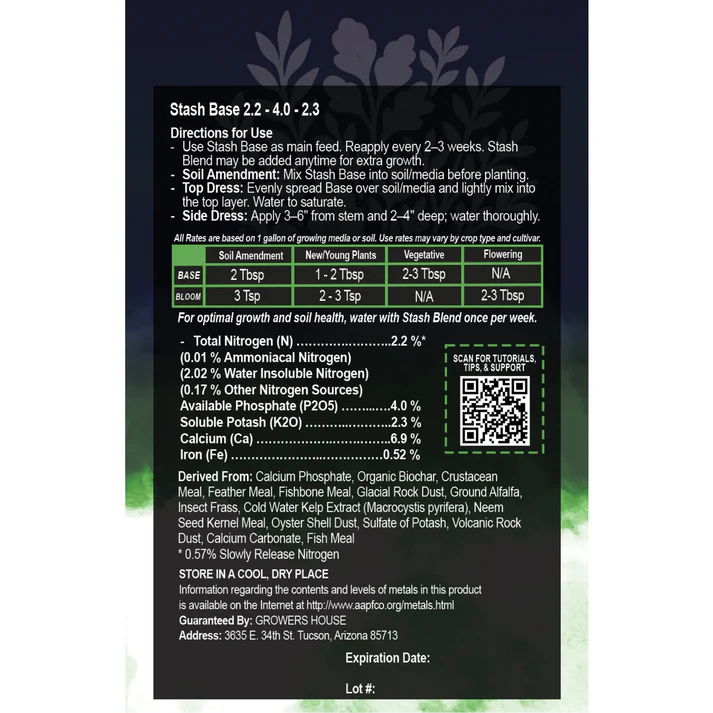 Stash Nutrients Base 2.2-4.0-2.3, 4lb