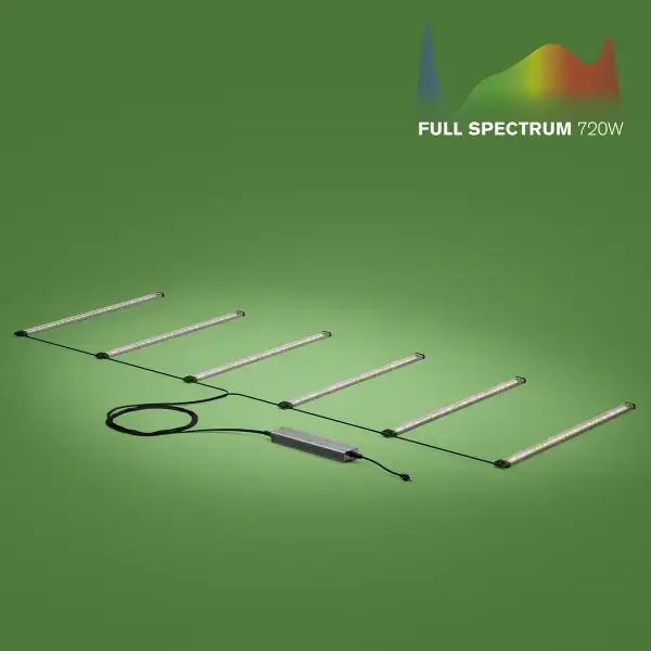 FloraFlex Full Spectrum Under Canopy 6-Bar LED Grow Light 720W | 4'x8' - 4'x12' 120V