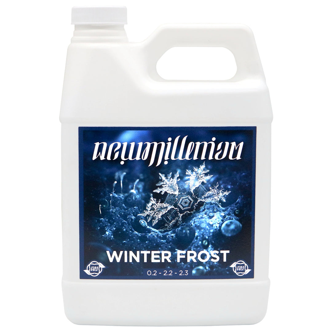 New Millennium Winter Frost quart size nutrient bottle