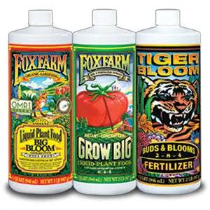 Fox Farm Trio Pack - Grow Big, Big Bloom, Tiger Bloom - Quart