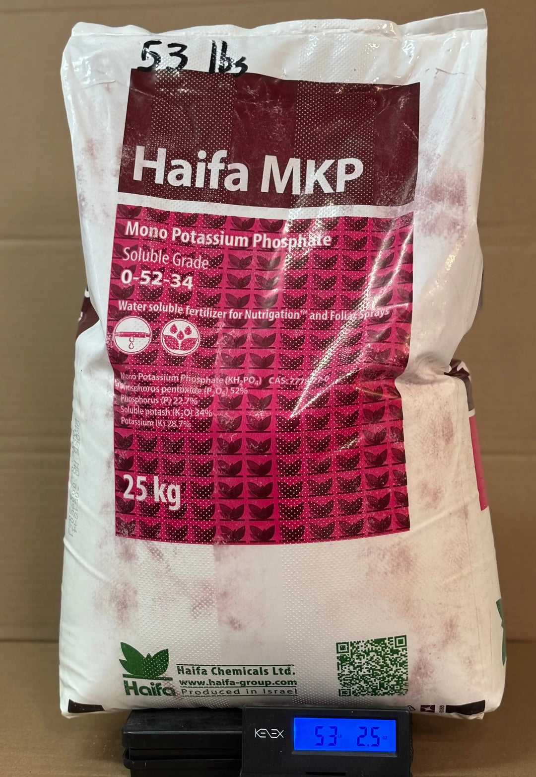 Haifa MKP - Soluable Mono Potassium Phosphate 0-52-34 - Discounted Torn Bags