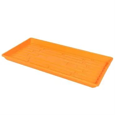 SunPack Heavy-Duty Shallow Tray 10" x 20"  -  No Holes  - Orange