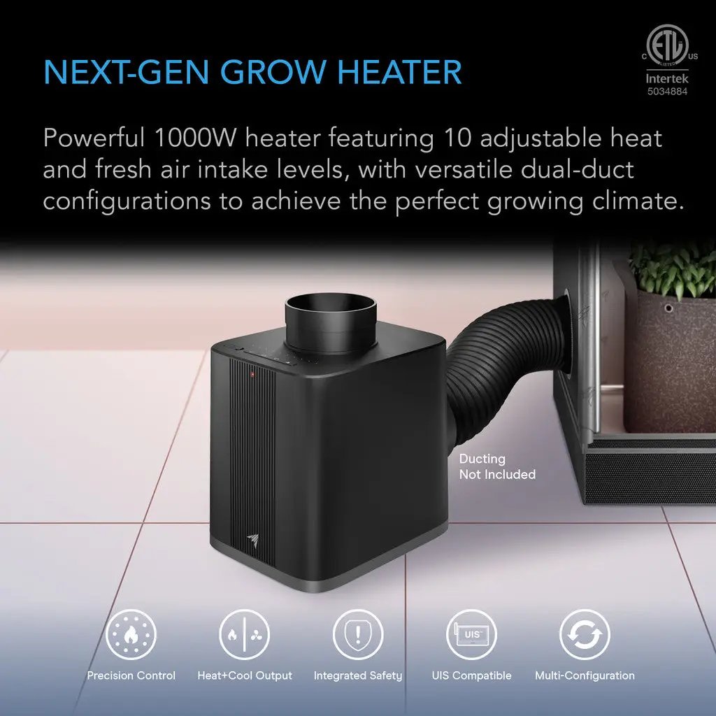 AC Infinity Thermoforge S7 Plant Heater 1000W with 10 Heating and Air Intake Levels