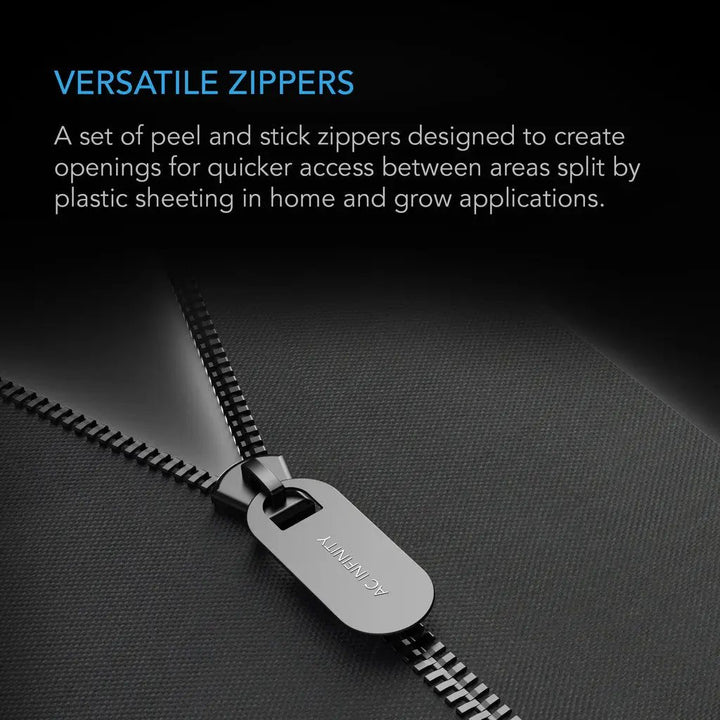 AC Infinity Peel and Stick Zipper 3" X 7' Double-Sided SBS Zippers, 1-Pack