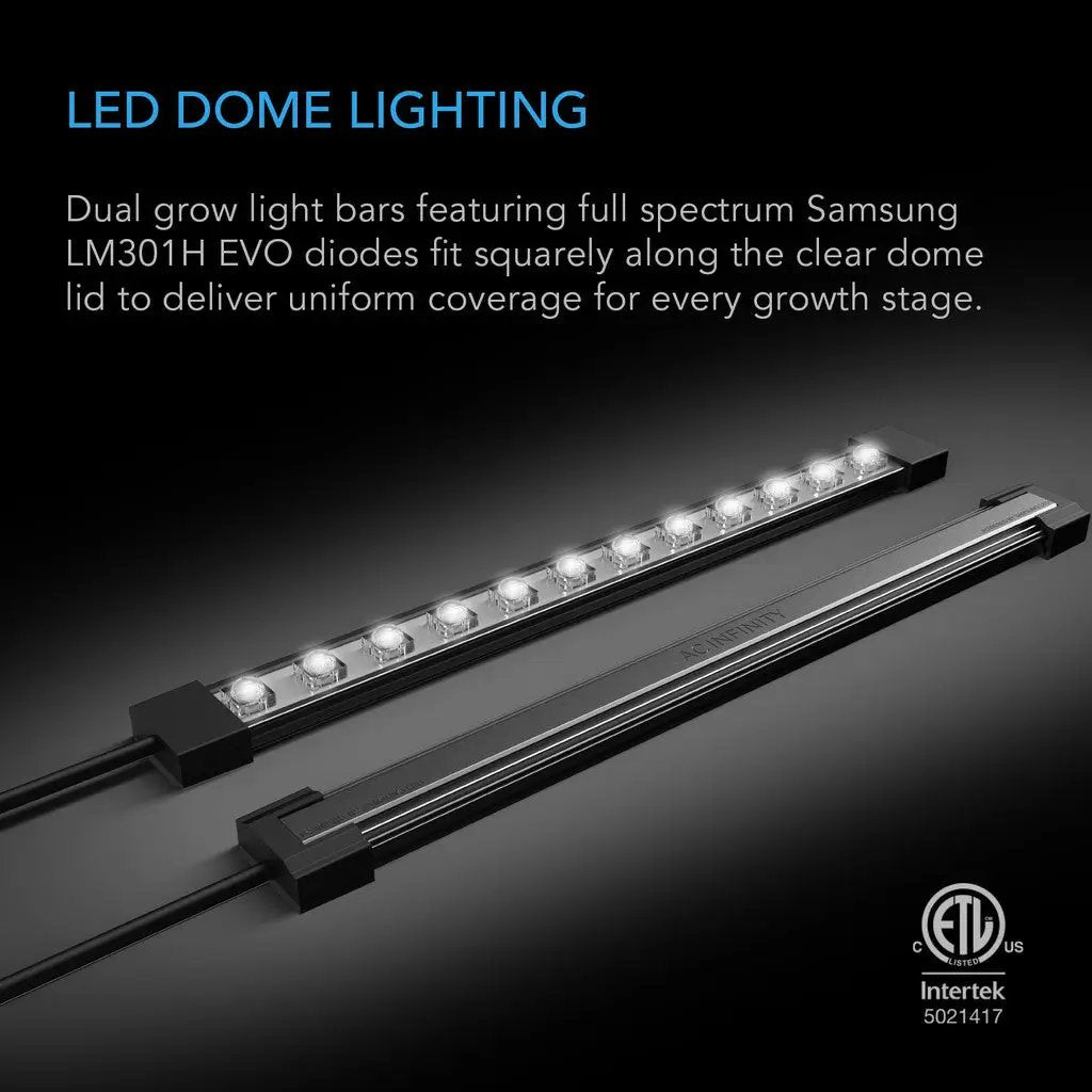AC Infinity Heavy-Duty Humidity Dome 5x8 Kit with LED Lighting and Heating Mat