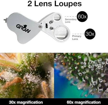 Grow1 Illumnated Double Loupe Microscope 30x/60x