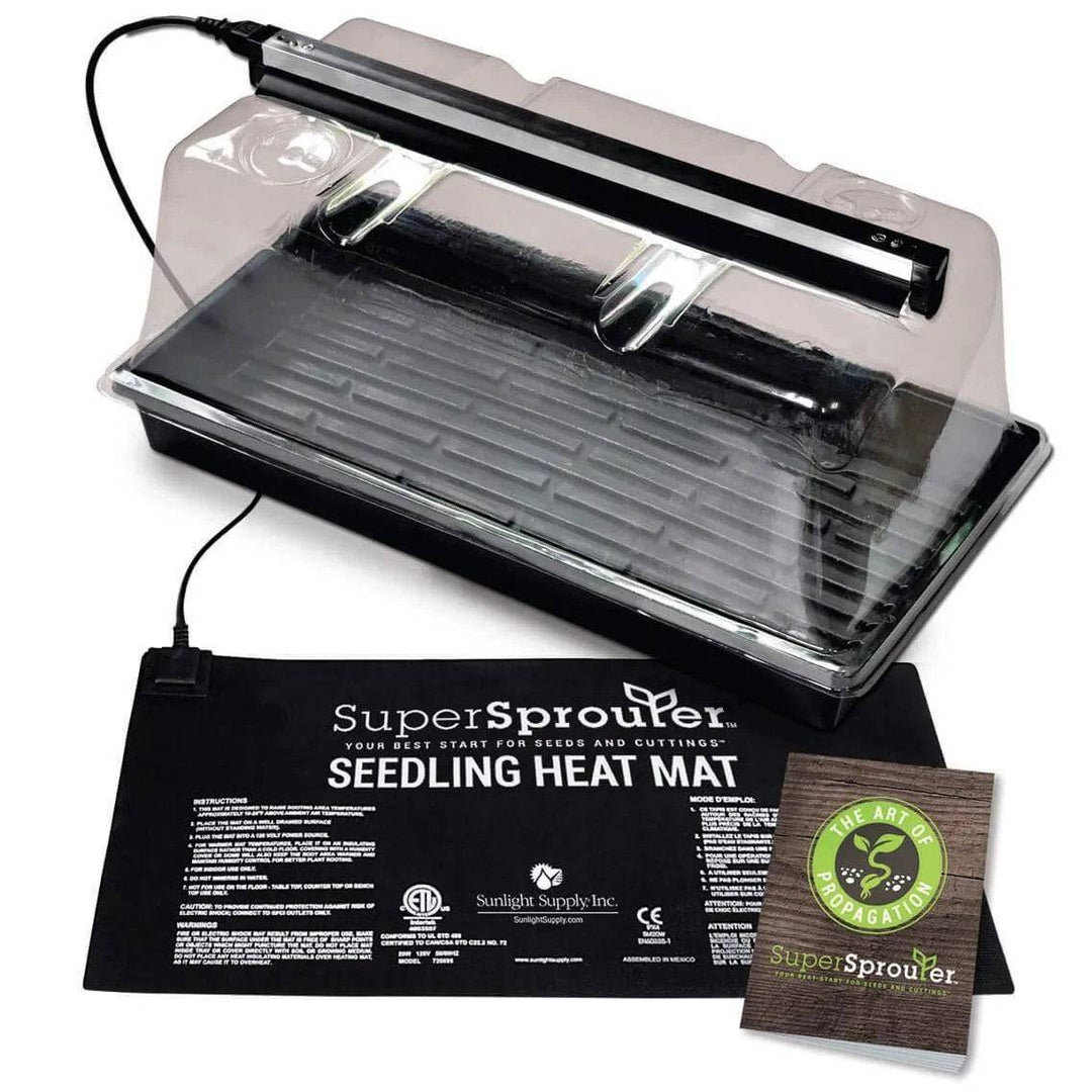 Super Sprouter Premium Heated Propagation Kit with 7 in Dome & T5 Light