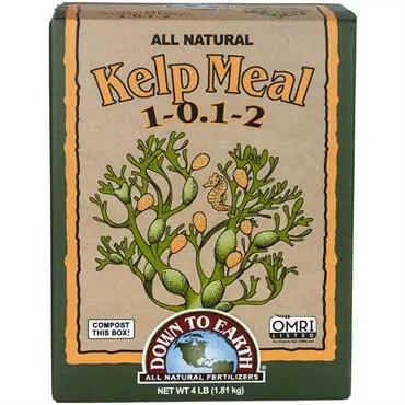 a box of kelp meal is shown