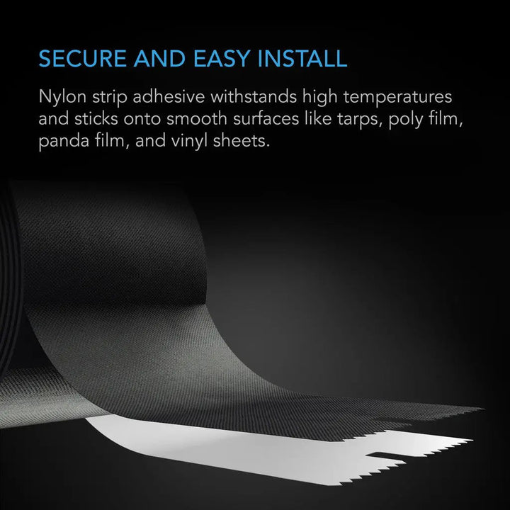 AC Infinity Peel and Stick Zipper 3" X 7' Double-Sided SBS Zippers, 2-Pack