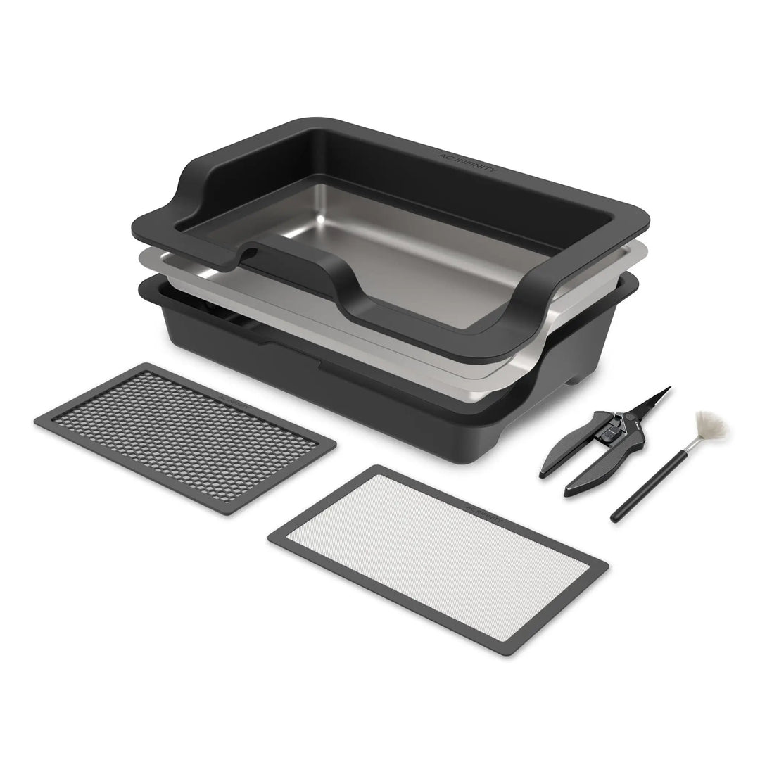 AC Infinity Large Trim Tray System,  3-Tray & 2 Screen Kit, Interchangeable and Ergonomic Design