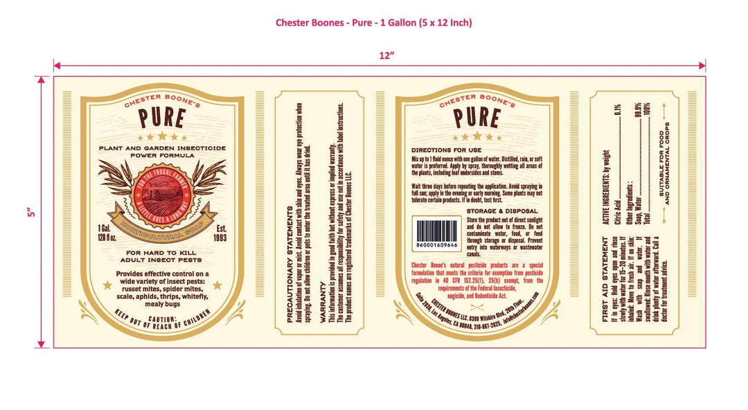 Chester Boone's Pure Powder Formula Insecticide/ Miticide Gallon