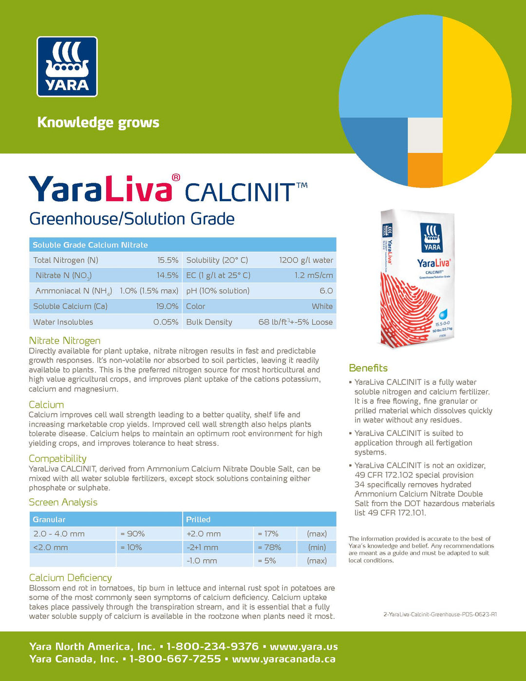 YaraLiva Calcium Nitrate 15.5-0-0 , 50lb